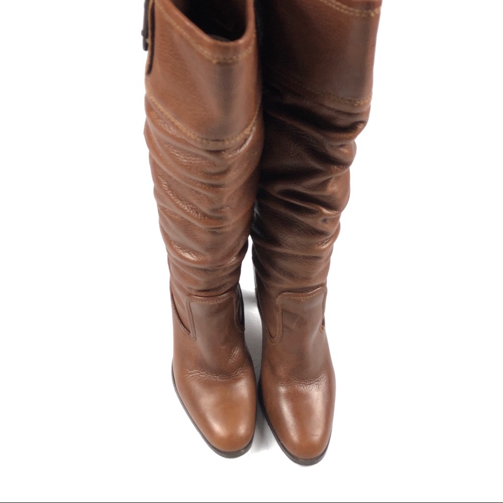 MATISSE boots 6 brown slouchy buckles knee high - Picture 3 of 8